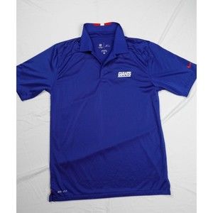 Men's Nike NFL New York Giants Dri Fit Polo Royal Blue Adult Size Small